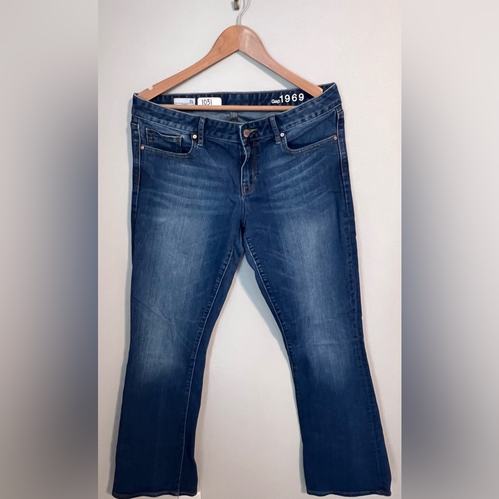 Gap 1969 Curvy Bootcut Jeans | 31 Long | Dark Wash | Stretch |Mid Rise